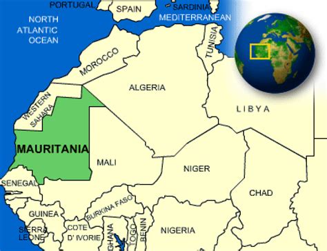 where is mauritania located.